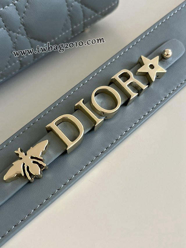 Dior专柜新款迪奥顶级原单岩右灰Lady戴妃四格系列手提包 djfk1136